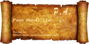Paor Aurélia névjegykártya